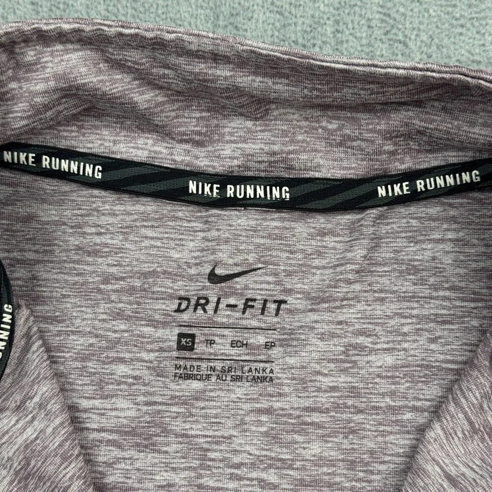 Nike Pullover Womens XS Purple Running Collar Top Zip Dri-Fit Running Gym 904900